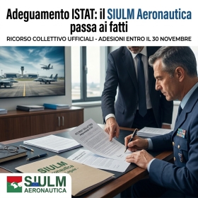 Adeguamento ISTAT: il SIULM Aeronautica passa ai fatti