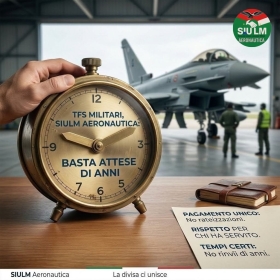 TFS militari, SIULM Aeronautica: basta attese di anni