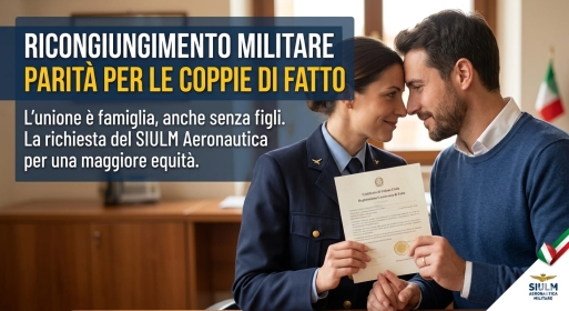 Ricongiungimento militari: equità per coppie di fatto